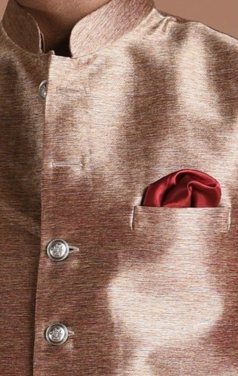 Self Design Brocade Silk Half Jodhpuri Jacket With Kurta Pajama Set, Modi  Jacket, Mens Koti, नेहरू जैकेट - Rajanyas Ecommerce Private Limited, Yamuna  Nagar | ID: 27531296933