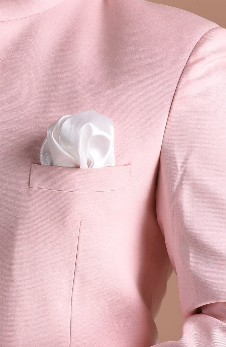 Light Pink Bandhgala Jodhpuri Designer Blazer With White Trouser