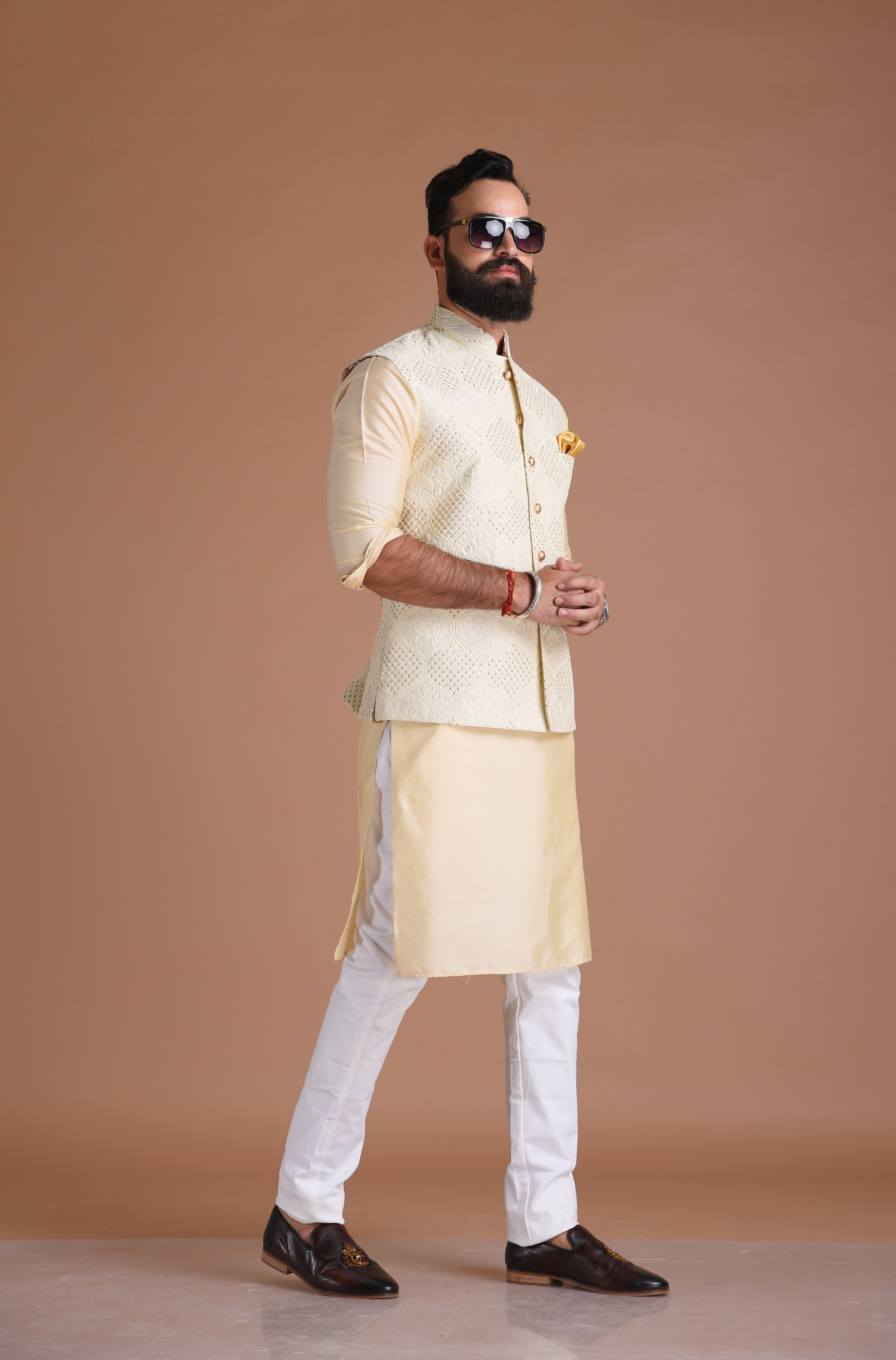 Powder Blue Nehru Jacket With Kurta And Churidaar | Wedding kurta for men,  Men stylish dress, Indian wedding clothes for men