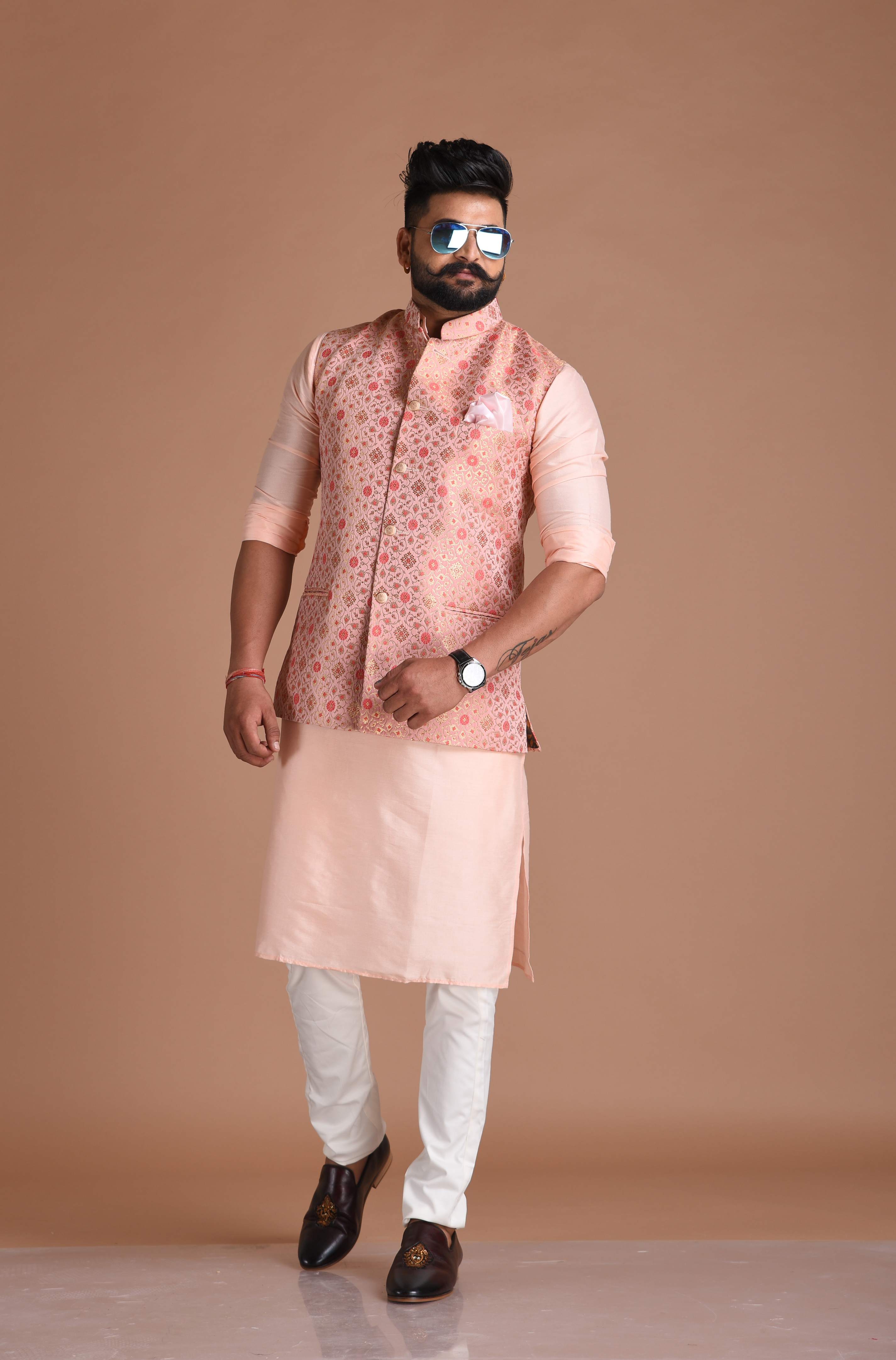 Buy FAB JODHPURI Sleeveless Velvet Kothi / Nehru Jacket / Modi Jacket / Jodhpuri  Jacket (XXL, Blue) at Amazon.in