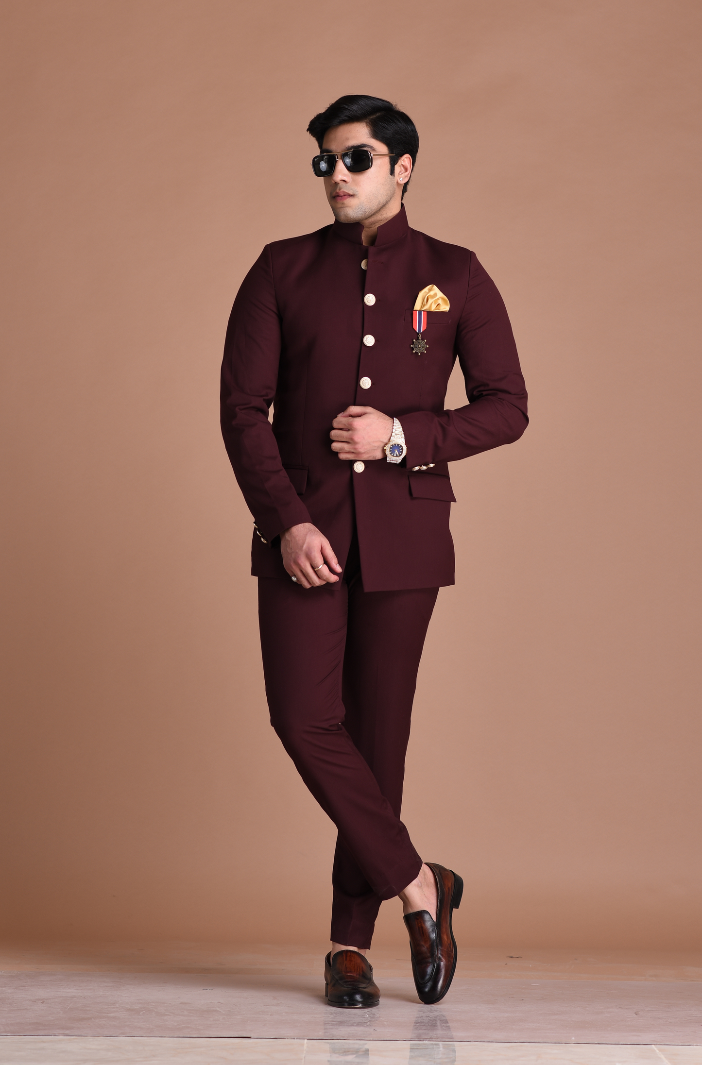 Jodhpuri suit maroon online