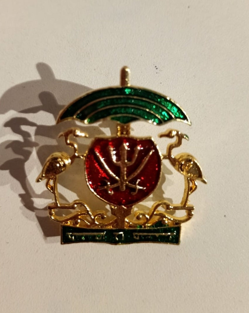 Solanki Clan Red & Green Meenakari Golden Monogram