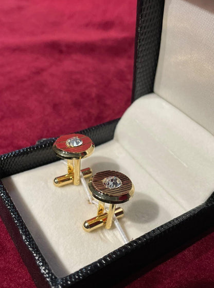 Round Golden Cufflinks