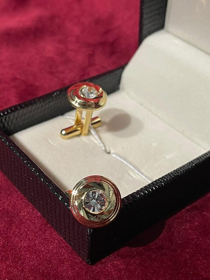 Round Golden Cufflink