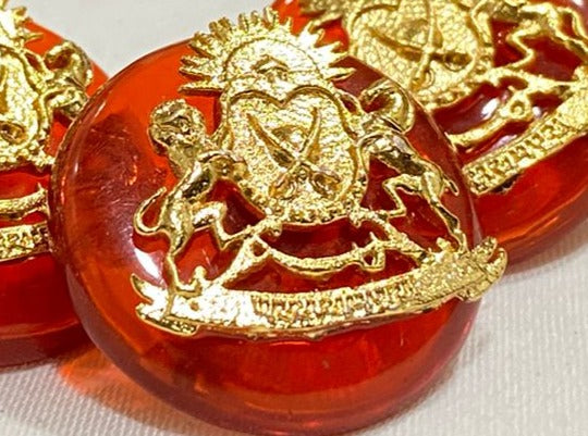 Red Base Golden Rajputan Rajawat logo buttons