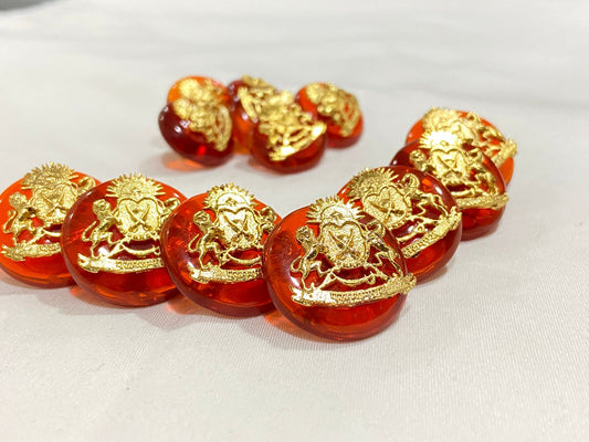 Red Base Golden Rajputan Rajawat logo buttons