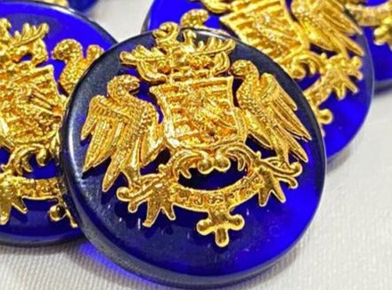 Golden Rathore Insignia Royal Blue Base Buttons