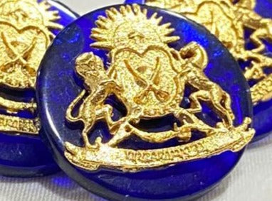 Royal Blue Base Golden Rajputan Rajawat logo buttons