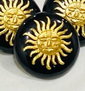 Black Base Suryavanshi Rajputana Shaurya Metal logo Buttons