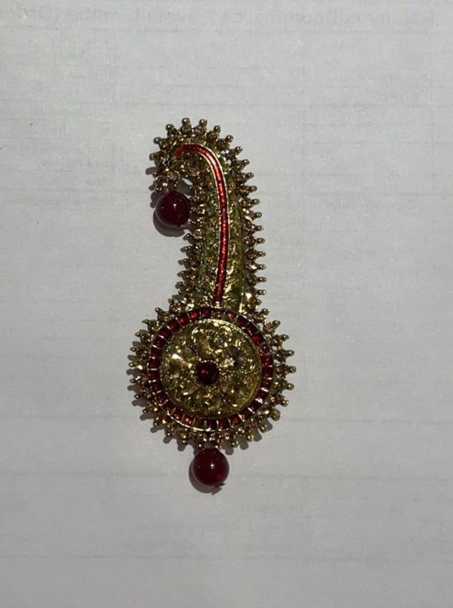 Kalangi | Sarpech Red   Groom's wedding Accessories